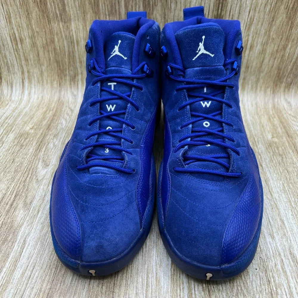 Nike Air Jordan 12 Retro Men's Size 13 Deep Royal Blue Suede Sneakers 130690-400